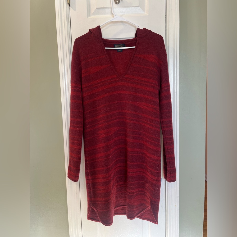 Pendleton Hooted‎ Sweater Dress Small bin3